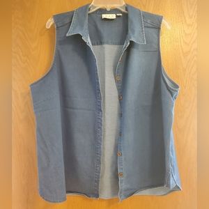 Joan Rivers denim look vest